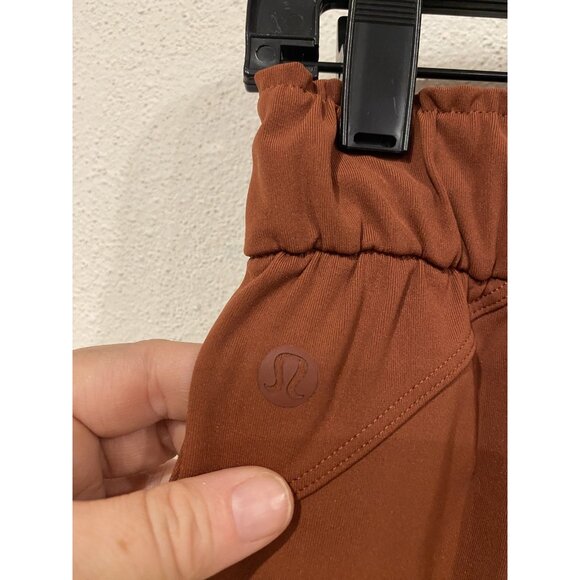 Lululemon Pants Womens 6 Brown Paperbag Waist Drawstring Joggers Lounge Casual - Picture 4 of 5